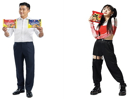 남궁민(좌), 노제(우) 모델 컷..<사진=오뚜기 제공>