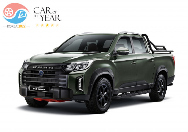 ‘2022 올해의 차’ 유틸리티 부문에서 수상한 쌍용차 더 뉴 렉스턴 스포츠&칸. 사진=쌍용자동차