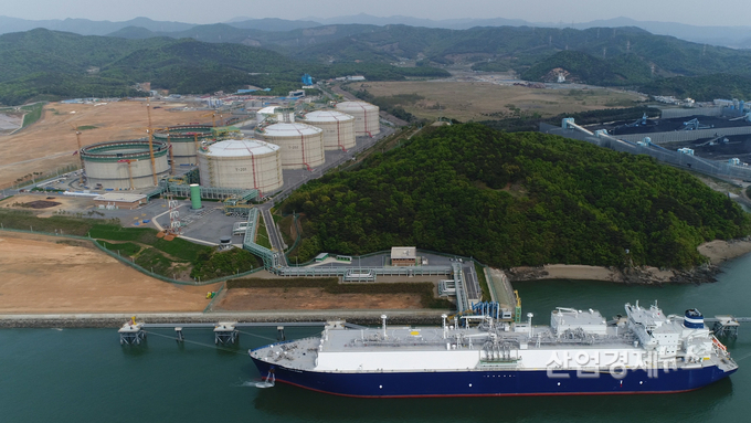 보령 LNG터미널 전경. 사진=GS건설