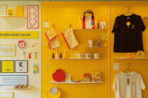 브랜드 굿즈인 팔레트 시리즈 진열 모습..오뚜기 제공