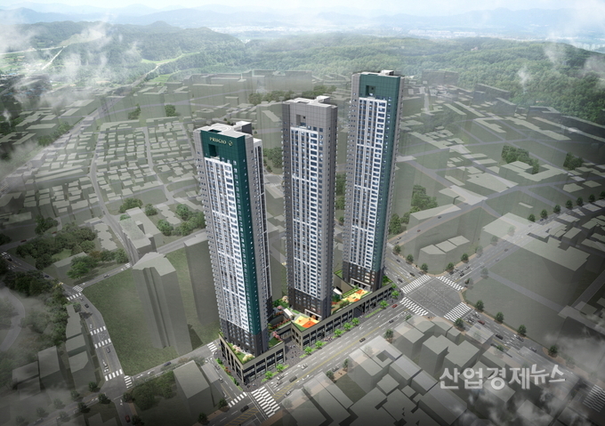 문수로 푸르지오 어반피스 조감도. 이미지=대우건설