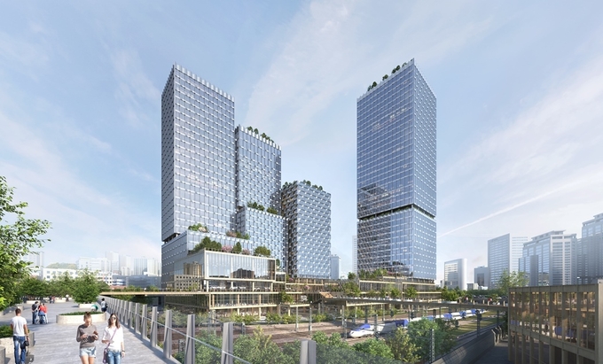 '서울역 북부역세권 복합개발사업' 조감도. 이미지=한화건설