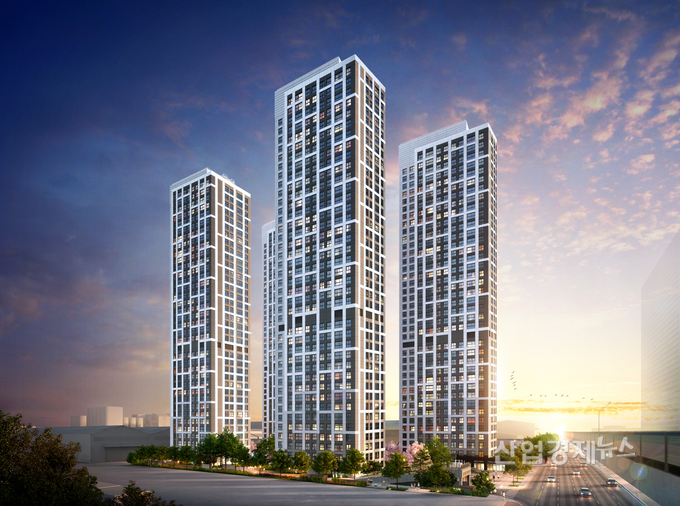 e편한세상 시티 항동 마리나 투시도. 이미지=DL이앤씨