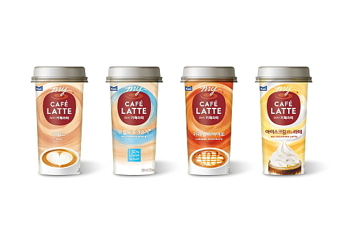 마이카페라떼 4종 연출 컷...<사진=매일유업 제공>