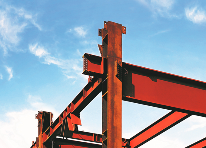 포스코 고성능 내진용강재를 사용해 제작한 용접 H형강 NNOVILT’제품. 사진=포스코