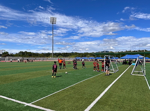 유소년 축구대회 모습...<사진=탐앤탐스 제공>