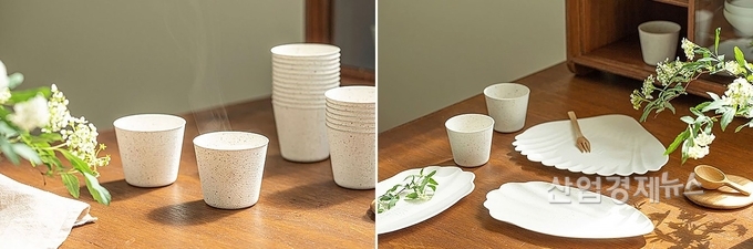 마린이노베이션이 해초로 제작한 식품용기. 사진=SK이노베이션