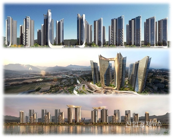 현대건설 재정비 사업...이문4구역, 대전장대B구역, 광주광천동 재개발. 조감도=현대건설