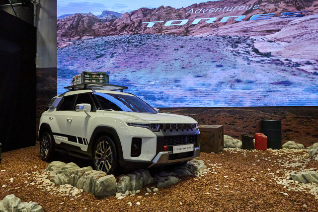 쌍용자동차가 지난 5일 미디어 쇼케이스에서 ‘Adventurous 토레스’를 공개하고 공식 출시했다. 사진=쌍용자동차