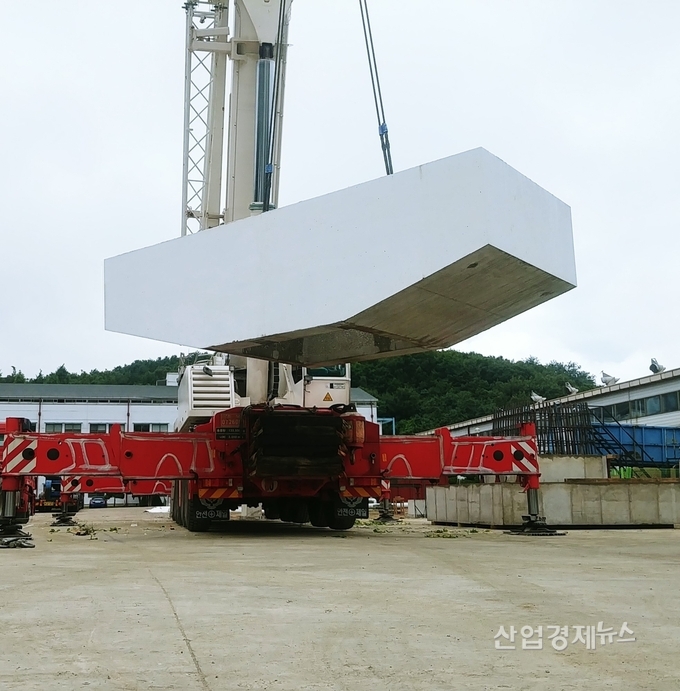 피어캡 제작 완성 모습. 사진=현대건설