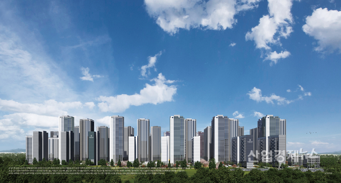 ;올림픽파크 포레온' 투시도. 이미지=현대건설