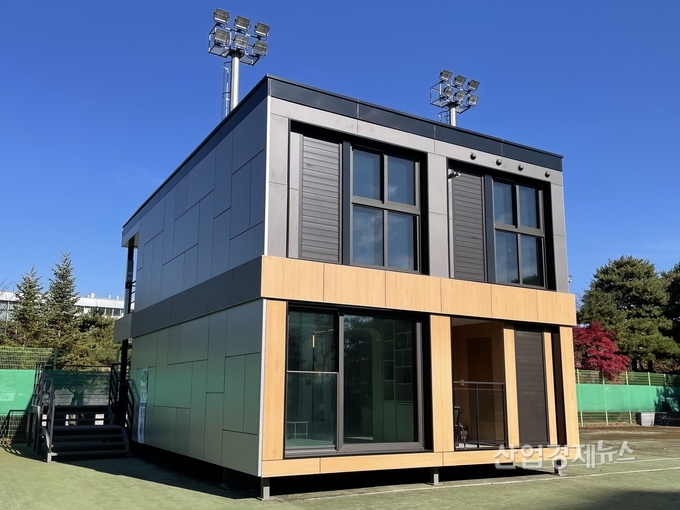 GS건설이 용인기술연구소에 설치한 스틸모듈러주택. 사진=GS건설