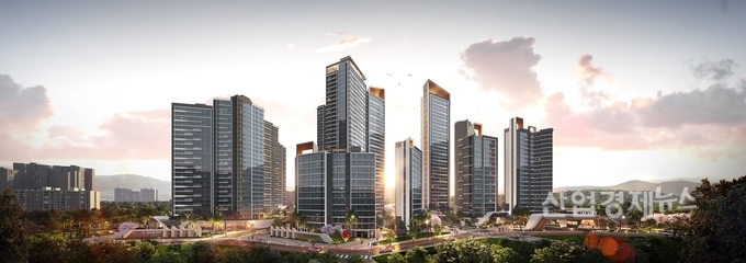 길동 삼익파크아파트 재건축 ‘써밋 듀 포레' 투시도. 이미지=대우건설