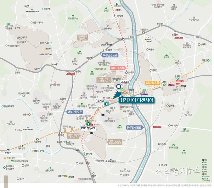 '휘경자이 디센시아' 위치