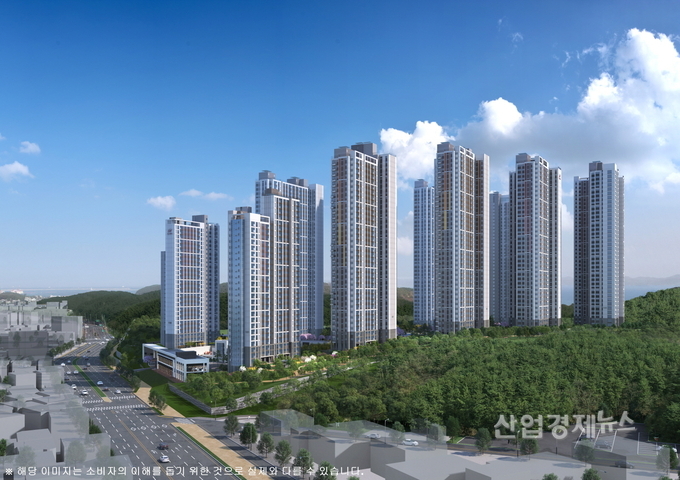 '힐스테이트 환호공원' 1블럭 투시도. 이미지=현대건설