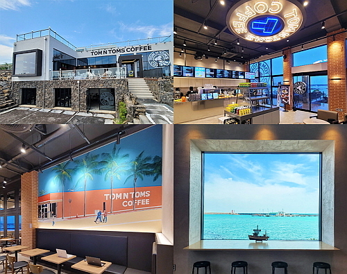 탐앤탐스 블랙 제주김녕점 내외부 모습...<사진=탐앤탐스 제공>