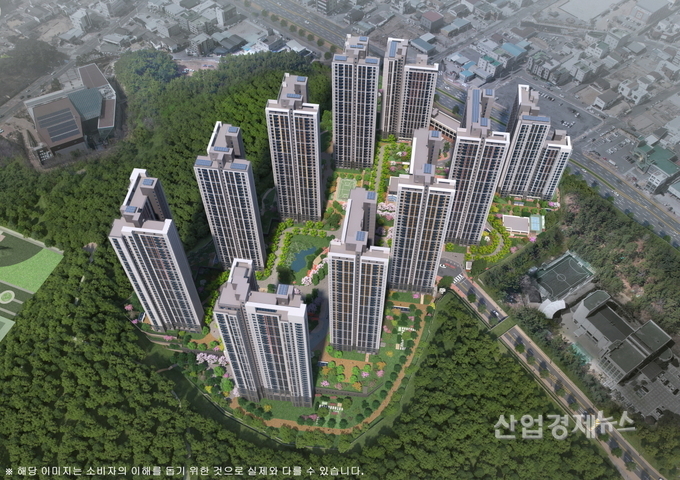 '힐스테이트 환호공원' 1블럭 조감도. 이미지=현대건설