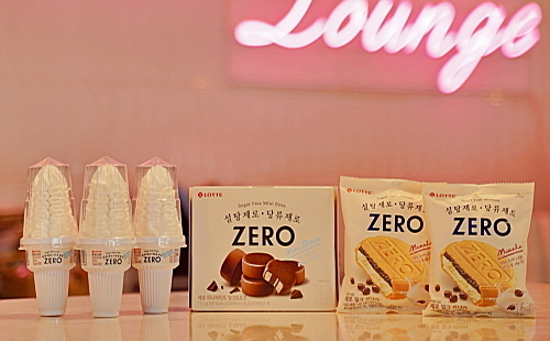 제로 브랜드 빙과 신제품 3종 연출 컷...롯데웰푸드 제공