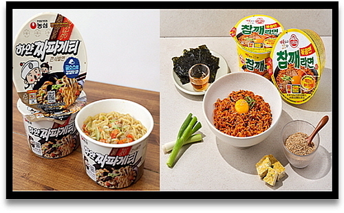 기사 관련 이미지 컷...<사진=농심(좌), 오뚜기 (우)제공>