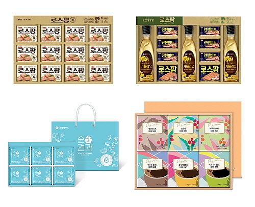 추석 선물세트 대표 제품 연출 컷...<사진=롯데웰푸드 제공>