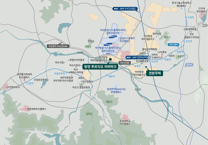 '탕정 푸르지오 리버파크' 지역도. 자료=대우건설