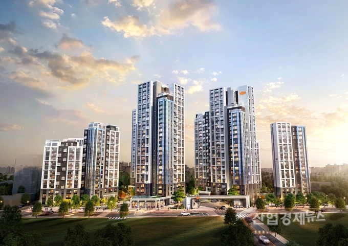 'e편한세상 강동 프레스티지원' 투시도. 이미지=DL이앤씨