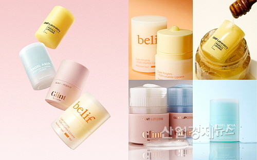 뷰티 브랜드별 '립세린' 연출 컷...<사진=LG생활건강 제공>