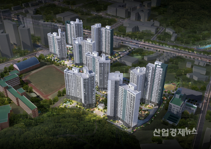 '관저 푸르지오 센트럴파크' 야경투시도. 이미지=대우건설