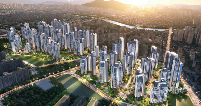 '청주사모2구역 재개발' 조감도. 이미지=대우건설