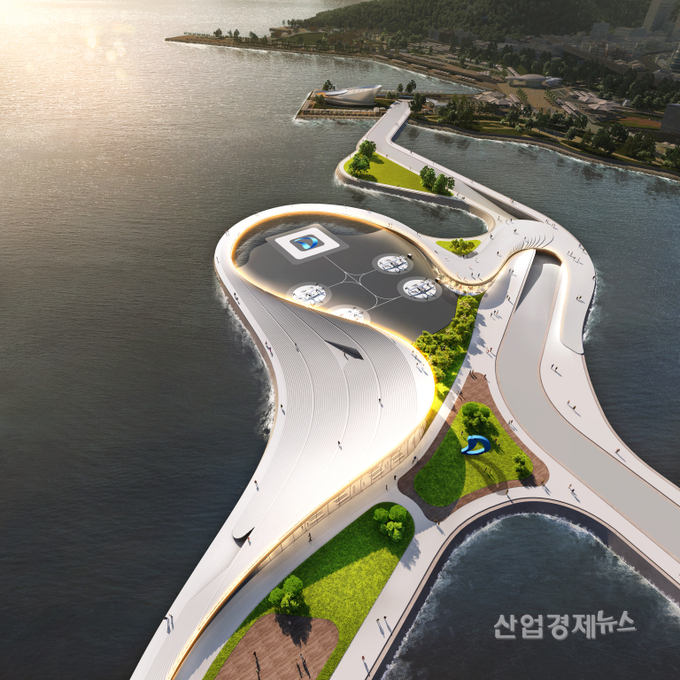 저층형 개활지 버티포트 투시도. 자료=대우건설