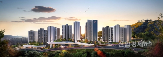 '응봉1 주택재건축' 투시도. 이미지=현대건설