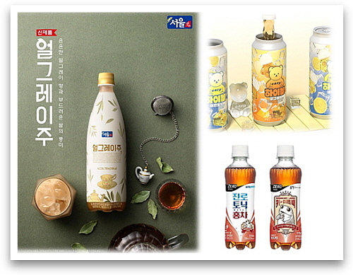 기사 관련 이미지 컷...<사진=서울장수, CU, 하이트진로음료 제공>