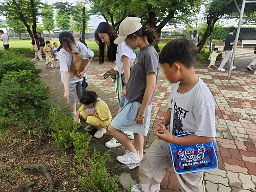 다인어스의 환경 멘토링 활동 모습...<사진=다이닝브랜즈 그룹 제공>