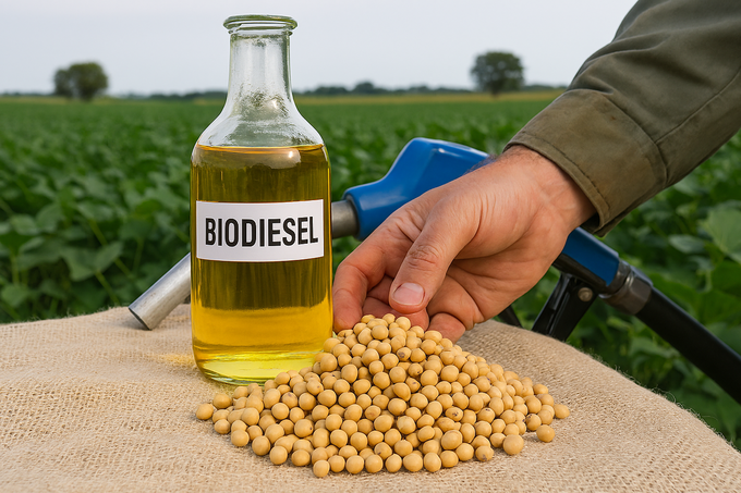바이오디젤은 친환경적이고 재생가능한 연료로서, 기존의 시설을 통해 운반·판매가 가능하기 때문에 화석 연료의 유력한 대안으로 꼽힌다. 사진은 AI 생성 이미지